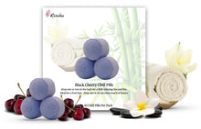 Load image into Gallery viewer, Black Cherry Chill Pills (Mini Bath Bombs) - 1 x Bag of 10