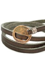 Load image into Gallery viewer, Wrapped Leather Essential Oil Bracelet- Adjustable
