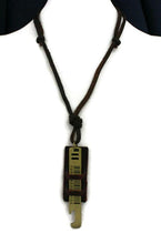 Load image into Gallery viewer, Pop Top Mens Bottle Opener Essential Oil Diffuser Necklace- Adjustable