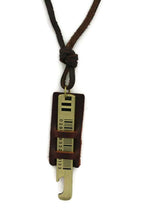 Load image into Gallery viewer, Pop Top Mens Bottle Opener Essential Oil Diffuser Necklace- Adjustable