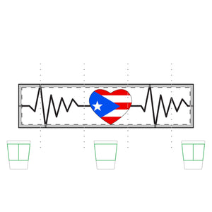 Puerto Rico Heartbeat Shot Glass | Fun Drinkware for Parties, Fiesta, Gifts, Barware, Celebrations