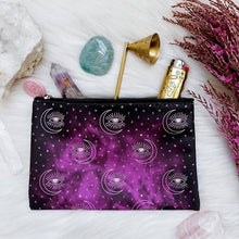 Load image into Gallery viewer, Color Changing Beauty Pouch, Moon, Stars, Alchemy Gift
