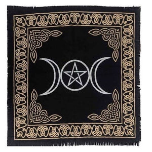 Cotton Altar Cloth 24"x24" Triple Moon