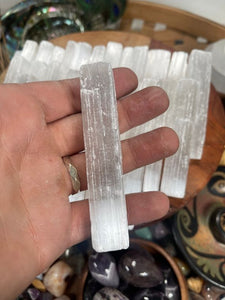 Selenite Wands 4 inch Raw Selenite - Selenite Crystal Wands