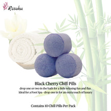 Load image into Gallery viewer, Black Cherry Chill Pills (Mini Bath Bombs) - 1 x Bag of 10
