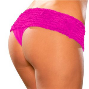 Hustler Lingerie Crotchless Ruffle Booty Shorts